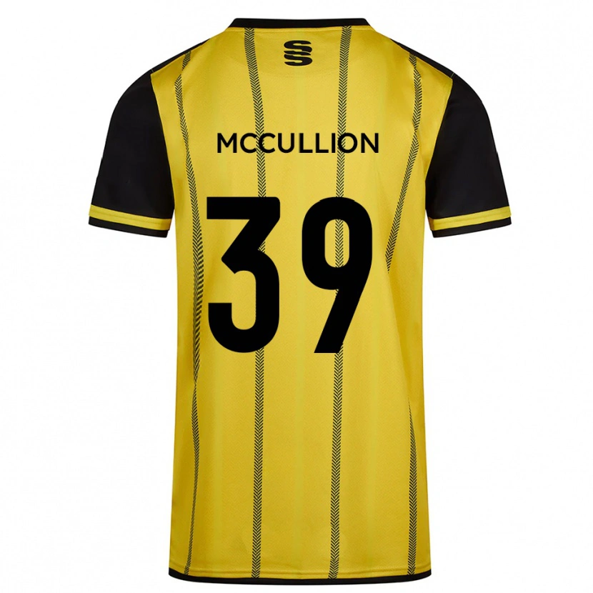Danxen Niño Camiseta Gerald Mccullion #39 Amarillo Negro 2ª Equipación 2025/26 La Camisa