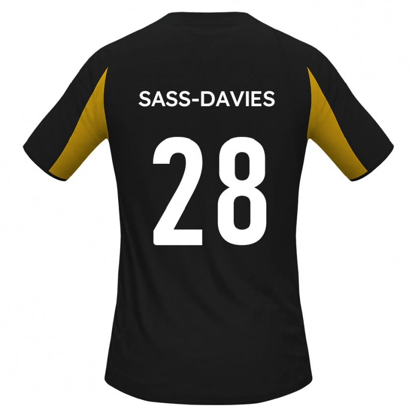 Danxen Niño Camiseta Billy Sass-Davies #28 Negro Amarillo 2ª Equipación 2025/26 La Camisa