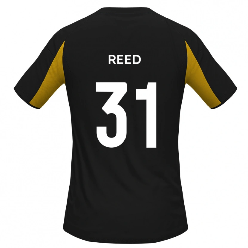 Danxen Niño Camiseta Sam Reed #31 Negro Amarillo 2ª Equipación 2025/26 La Camisa