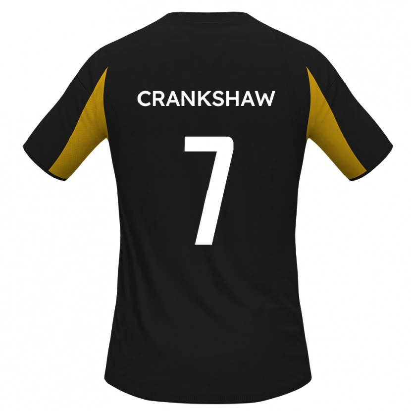 Danxen Niño Camiseta Ollie Crankshaw #7 Negro Amarillo 2ª Equipación 2025/26 La Camisa