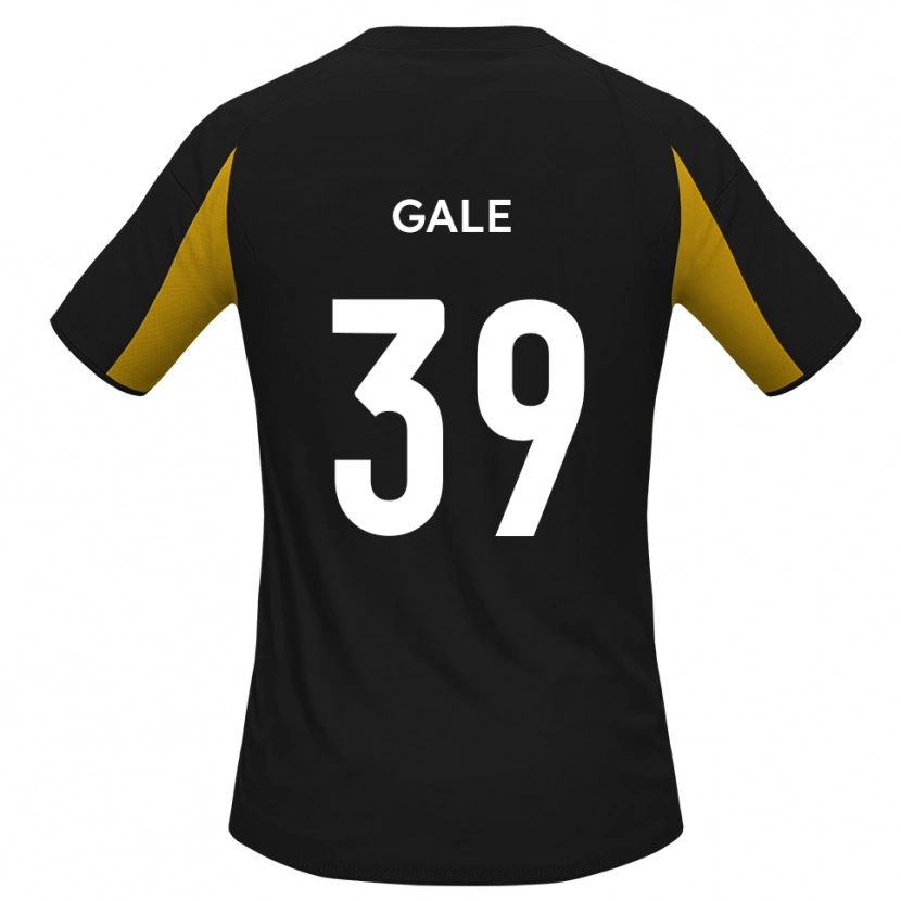 Danxen Niño Camiseta James Gale #39 Negro Amarillo 2ª Equipación 2025/26 La Camisa