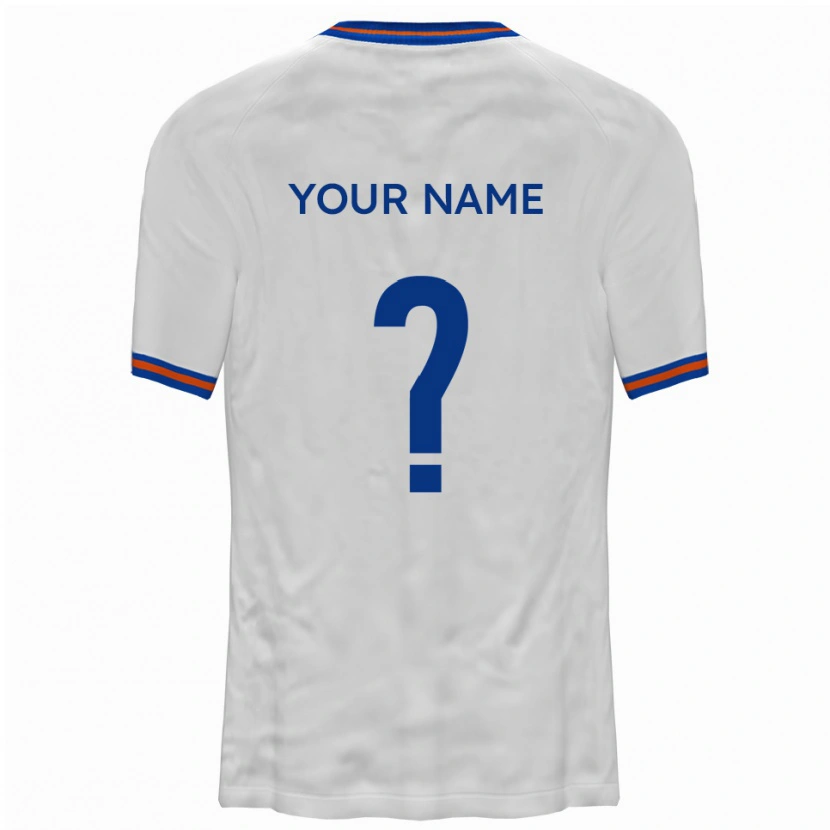 Danxen Niño Camiseta Su Nombre #0 Blanco Azul 2ª Equipación 2025/26 La Camisa