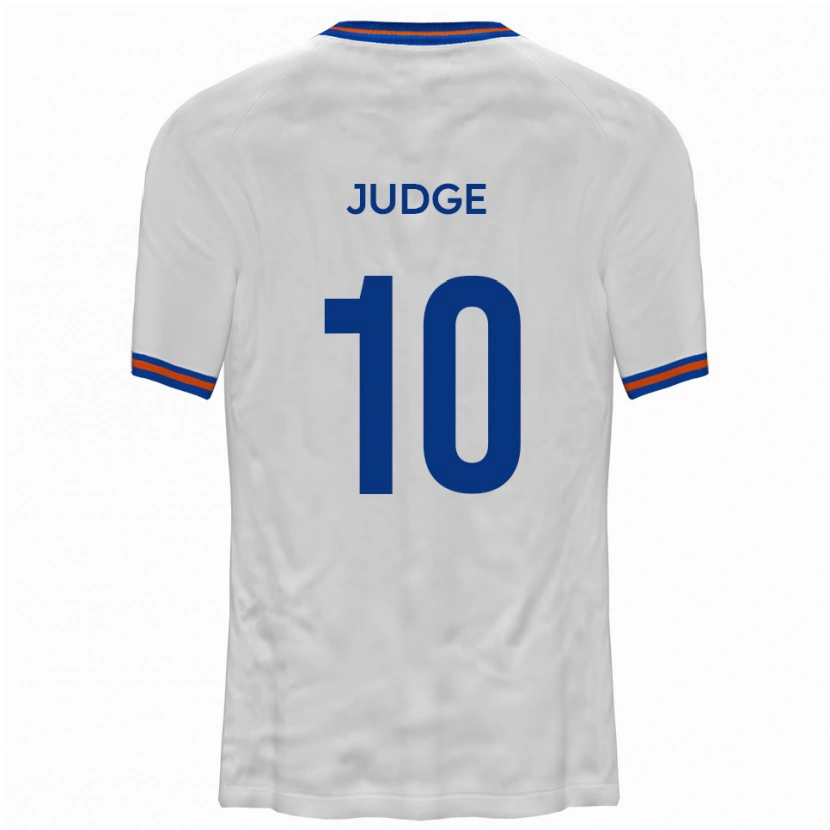 Danxen Niño Camiseta Alan Judge #10 Blanco Azul 2ª Equipación 2025/26 La Camisa