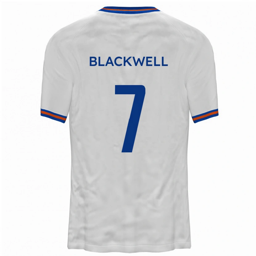 Danxen Niño Camiseta Tom Blackwell #7 Blanco Azul 2ª Equipación 2025/26 La Camisa