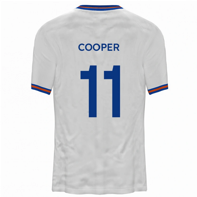 Danxen Niño Camiseta Chay Cooper #11 Blanco Azul 2ª Equipación 2025/26 La Camisa