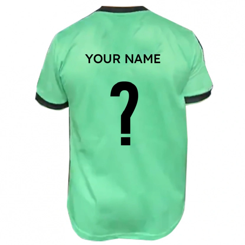 Danxen Niño Camiseta Su Nombre #0 Turquesa Negro 2ª Equipación 2025/26 La Camisa