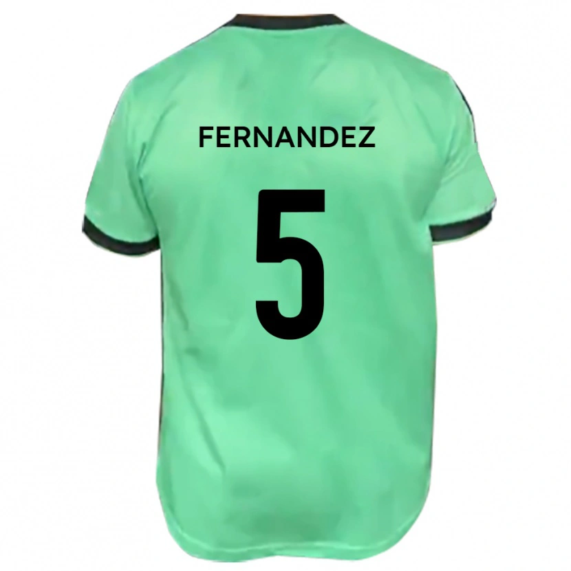 Danxen Niño Camiseta Luis Fernandez #5 Turquesa Negro 2ª Equipación 2025/26 La Camisa