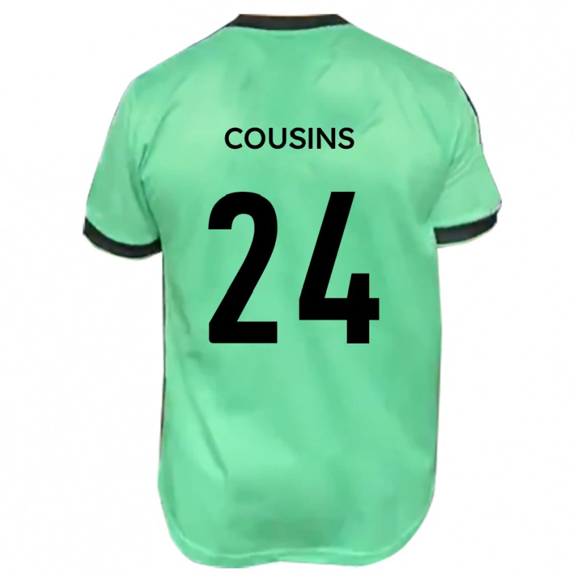 Danxen Niño Camiseta Jordan Cousins #24 Turquesa Negro 2ª Equipación 2025/26 La Camisa