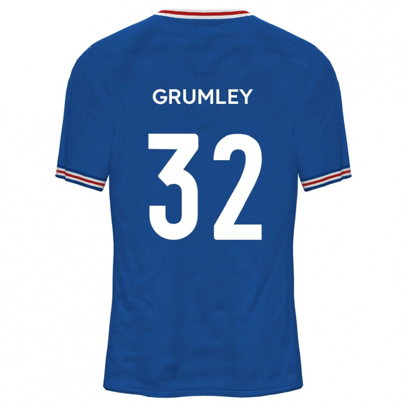 Danxen Niño Camiseta George Grumley #32 Azul Dodgers 2ª Equipación 2025/26 La Camisa