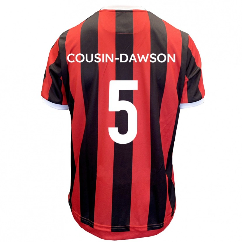 Danxen Niño Camiseta Finn Cousin-Dawson #5 Rojo Negro 2ª Equipación 2025/26 La Camisa