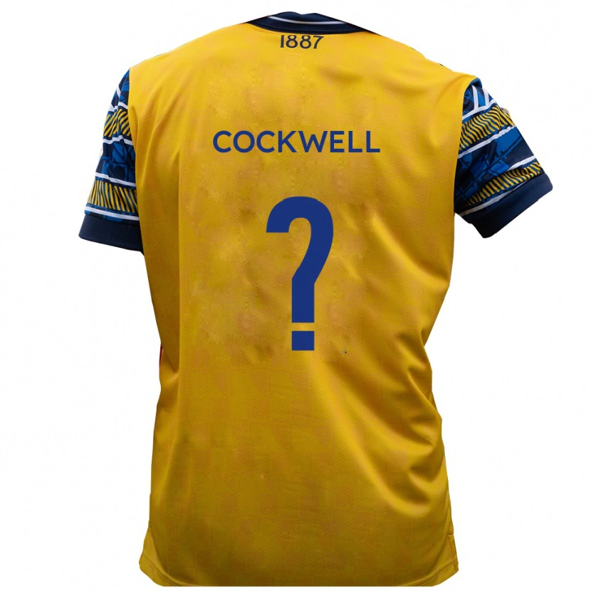 Danxen Niño Camiseta Sam Cockwell #0 Amarillo Negro 2ª Equipación 2025/26 La Camisa