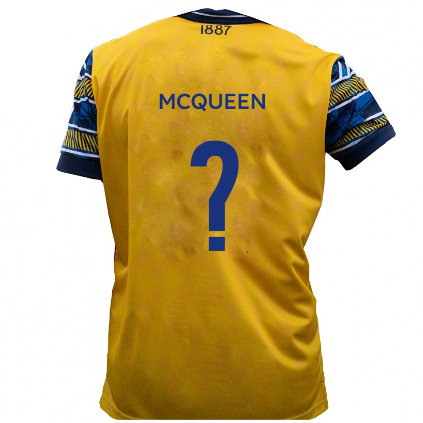 Danxen Niño Camiseta Cameron Mcqueen #0 Amarillo Negro 2ª Equipación 2025/26 La Camisa