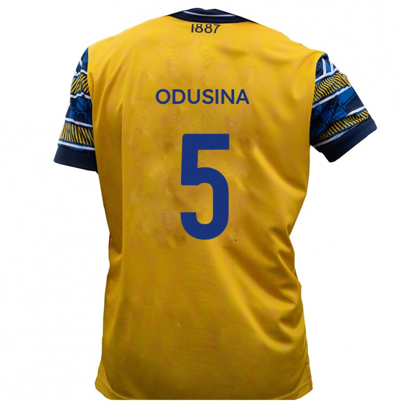 Danxen Niño Camiseta Timi Odusina #5 Amarillo Negro 2ª Equipación 2025/26 La Camisa