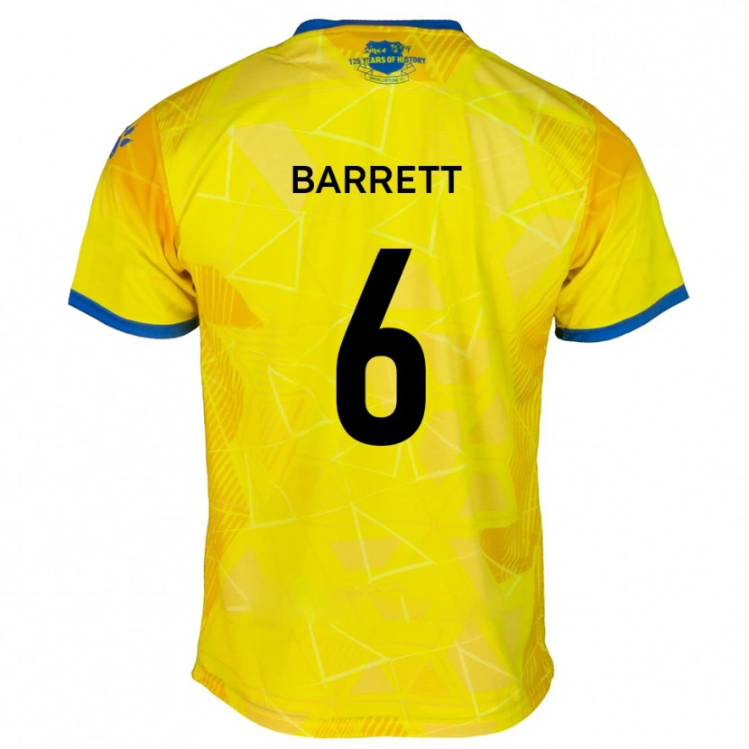 Danxen Niño Camiseta Mason Barrett #6 Amarillo Azul 2ª Equipación 2025/26 La Camisa