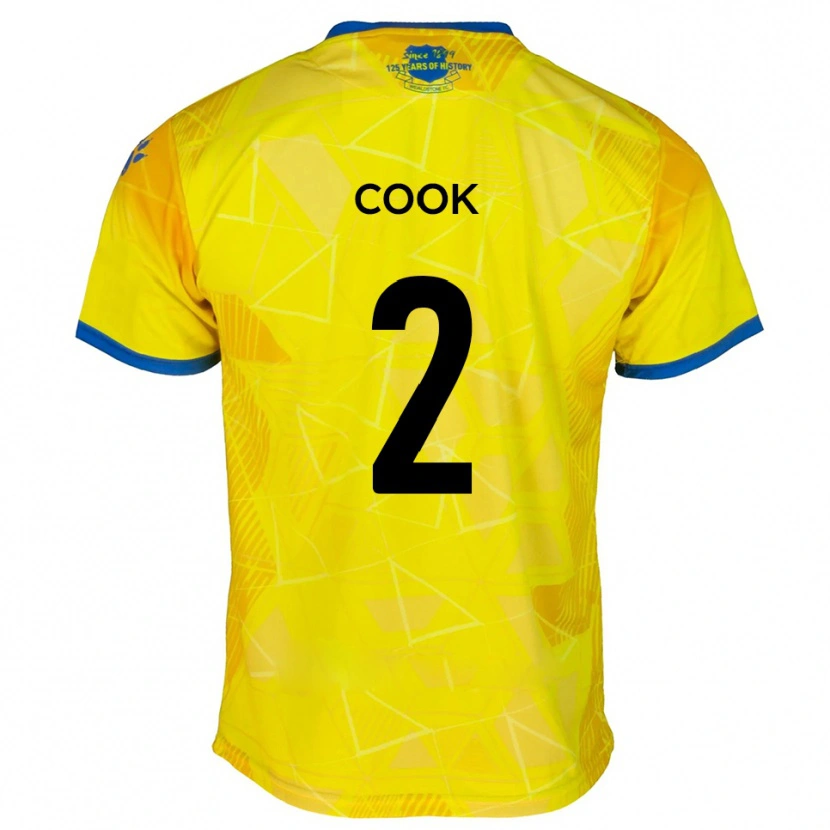 Danxen Niño Camiseta Jack Cook #2 Amarillo Azul 2ª Equipación 2025/26 La Camisa