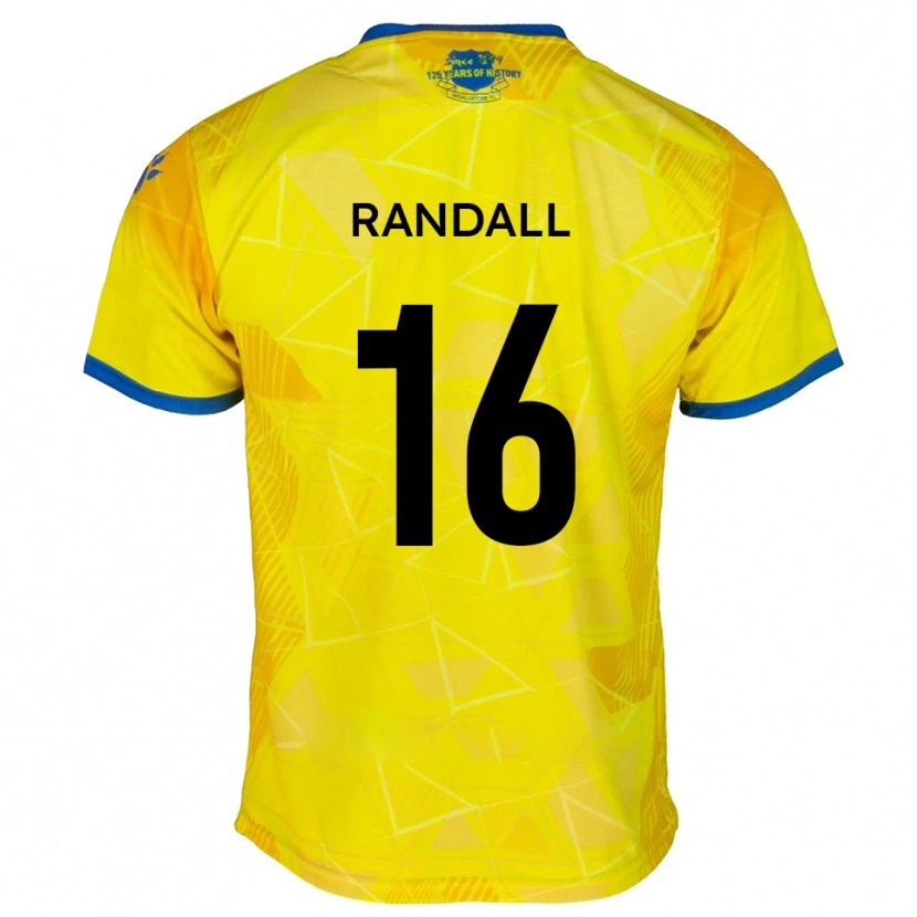 Danxen Niño Camiseta Will Randall #16 Amarillo Azul 2ª Equipación 2025/26 La Camisa