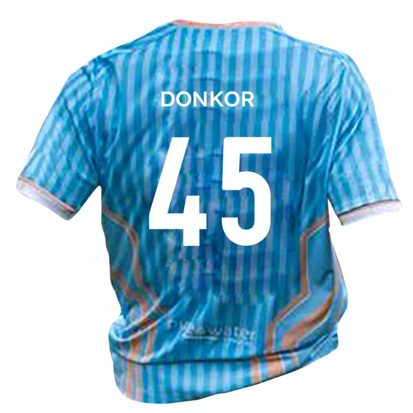 Danxen Niño Camiseta Kwaku Donkor #45 Negro Oro 2ª Equipación 2025/26 La Camisa