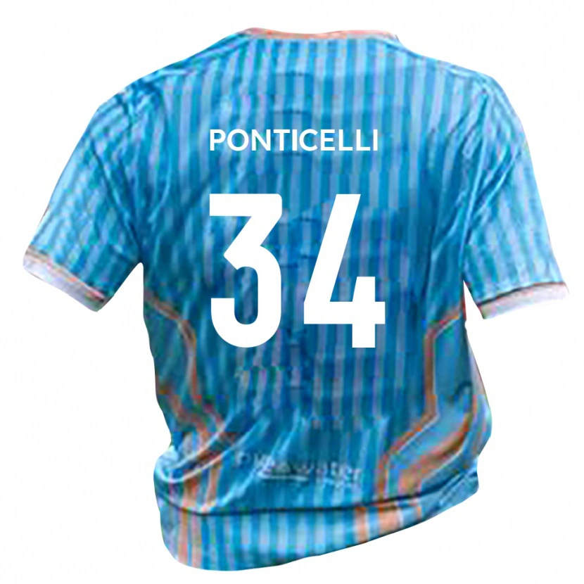 Danxen Niño Camiseta Jordan Ponticelli #34 Negro Oro 2ª Equipación 2025/26 La Camisa