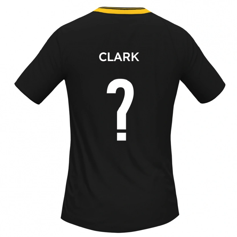 Danxen Niño Camiseta Eden Clark #0 Negro Amarillo 2ª Equipación 2025/26 La Camisa