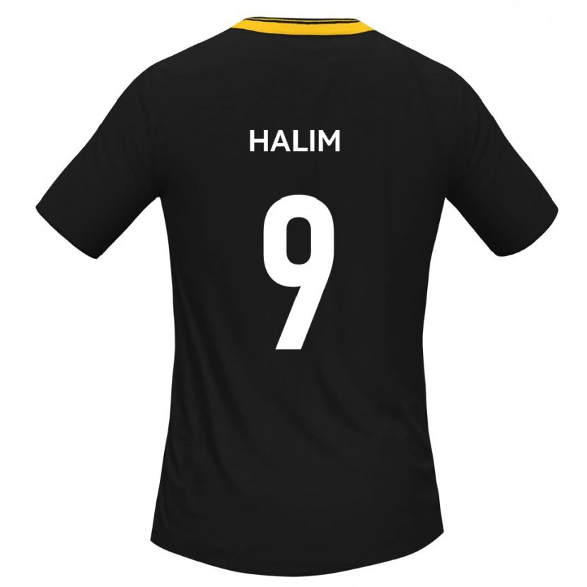 Danxen Niño Camiseta Mehmet Halim #9 Negro Amarillo 2ª Equipación 2025/26 La Camisa