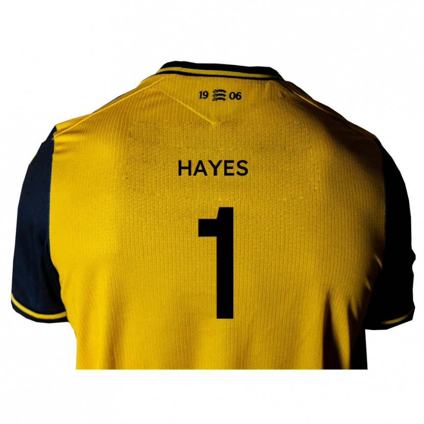Danxen Niño Camiseta Nick Hayes #1 Amarillo Negro 2ª Equipación 2025/26 La Camisa