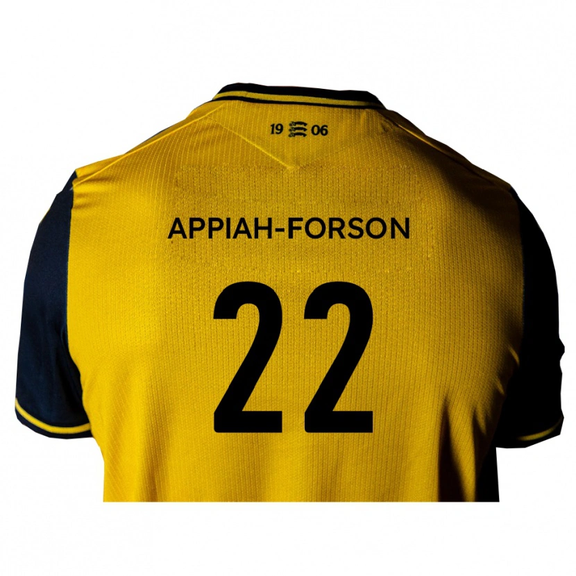 Danxen Niño Camiseta Keenan Appiah-Forson #22 Amarillo Negro 2ª Equipación 2025/26 La Camisa