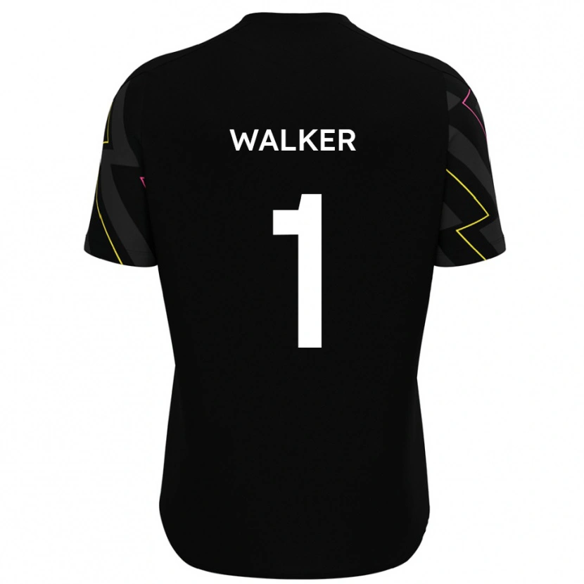 Danxen Niño Camiseta Laurie Walker #1 Negro Gris 2ª Equipación 2025/26 La Camisa