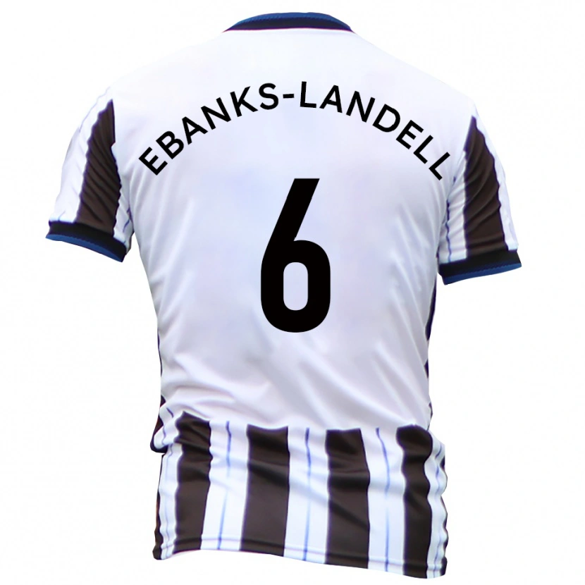 Danxen Niño Camiseta Ethan Ebanks-Landell #6 Blanco Negro 2ª Equipación 2025/26 La Camisa