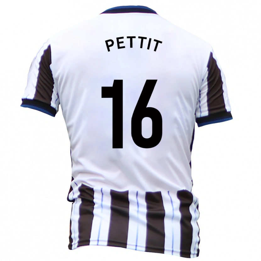 Danxen Niño Camiseta Casey Pettit #16 Blanco Negro 2ª Equipación 2025/26 La Camisa