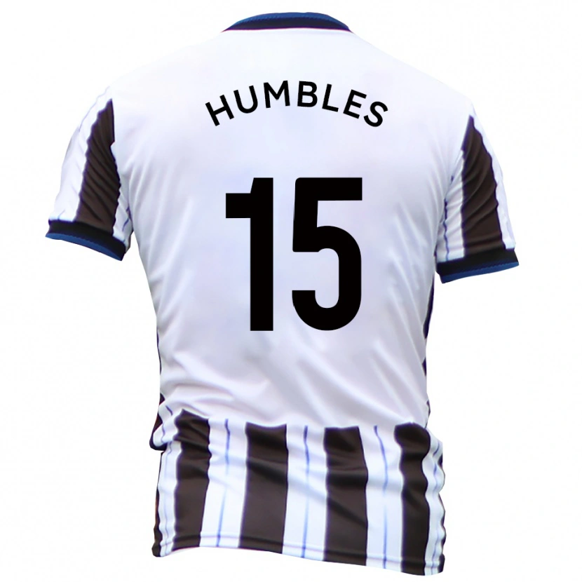 Danxen Niño Camiseta Liam Humbles #15 Blanco Negro 2ª Equipación 2025/26 La Camisa