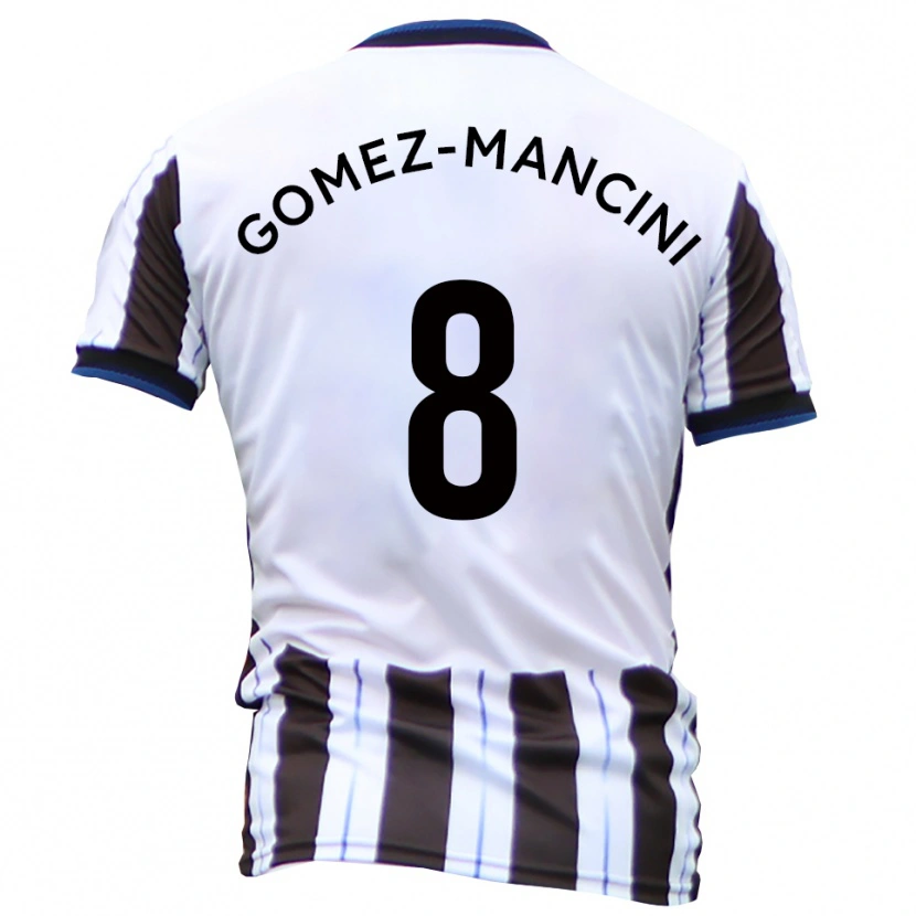 Danxen Niño Camiseta Anthony Gomez-Mancini #8 Blanco Negro 2ª Equipación 2025/26 La Camisa