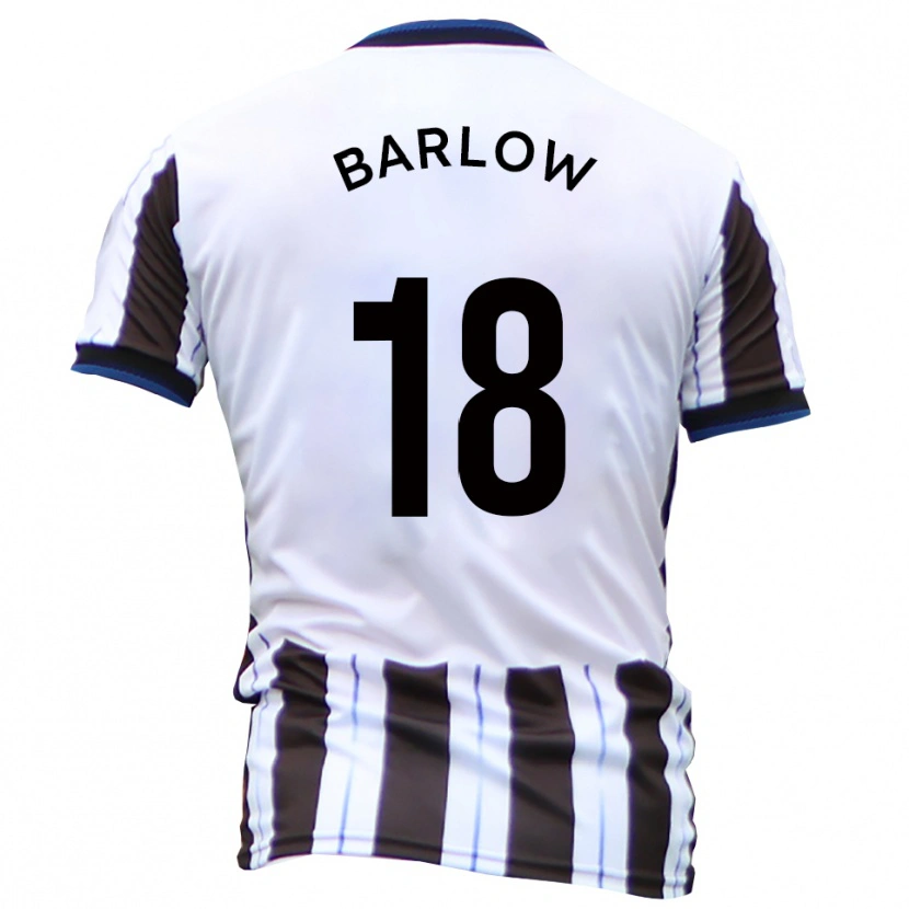 Danxen Niño Camiseta Aidan Barlow #18 Blanco Negro 2ª Equipación 2025/26 La Camisa