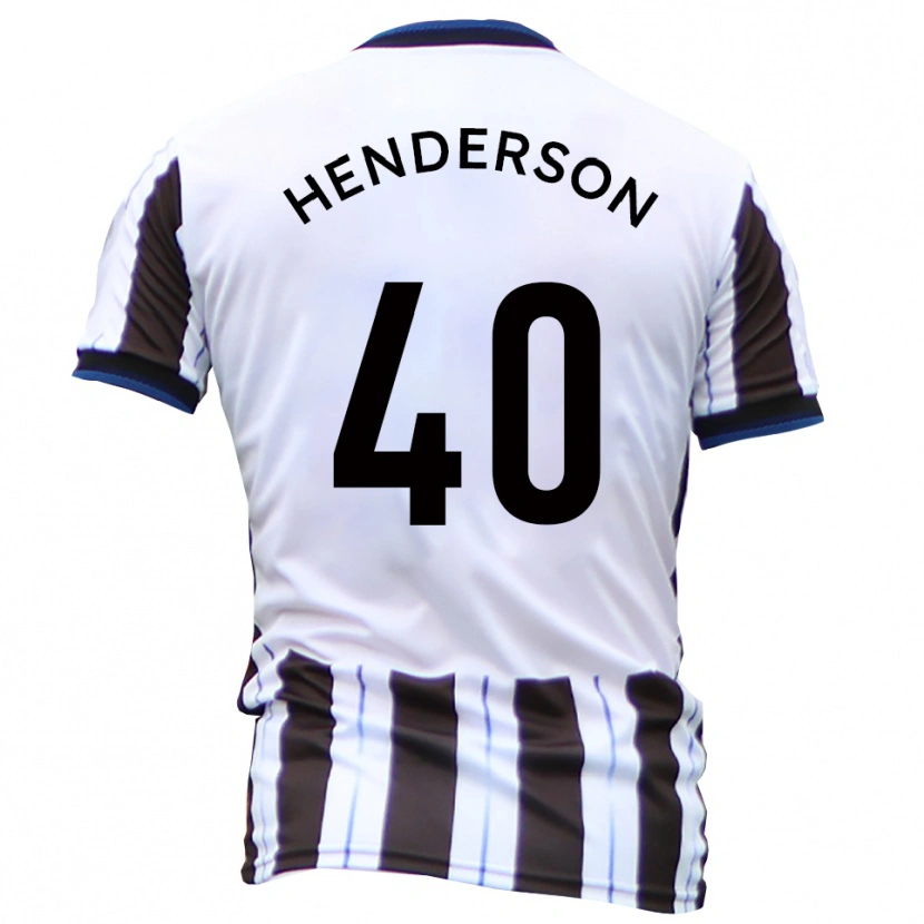 Danxen Niño Camiseta Ian Henderson #40 Blanco Negro 2ª Equipación 2025/26 La Camisa