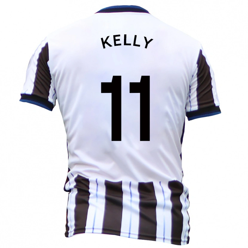 Danxen Niño Camiseta Oscar Kelly #11 Blanco Negro 2ª Equipación 2025/26 La Camisa