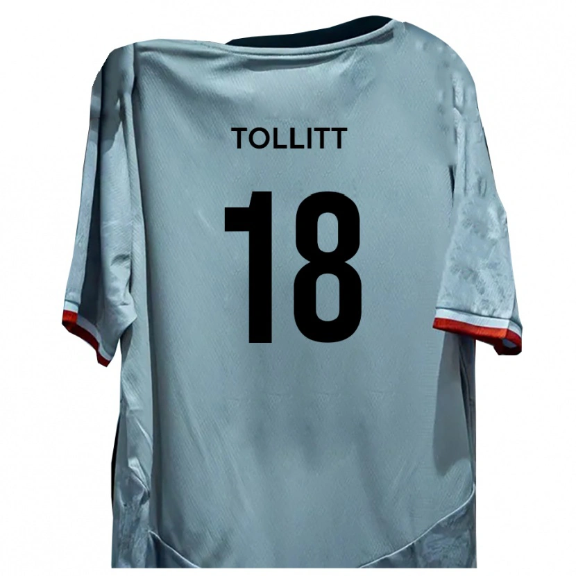 Danxen Niño Camiseta Ben Tollitt #18 Blanco Negro 2ª Equipación 2025/26 La Camisa