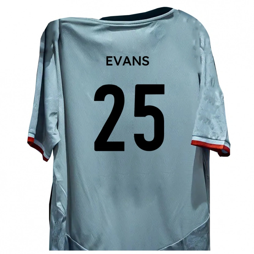 Danxen Niño Camiseta Andy Evans #25 Blanco Negro 2ª Equipación 2025/26 La Camisa