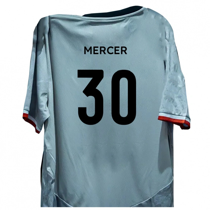 Danxen Niño Camiseta Nathan Mercer #30 Blanco Negro 2ª Equipación 2025/26 La Camisa