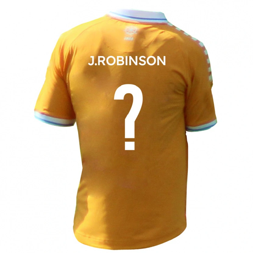 Danxen Niño Camiseta Justine Robinson #0 Amarillo Azul 2ª Equipación 2025/26 La Camisa