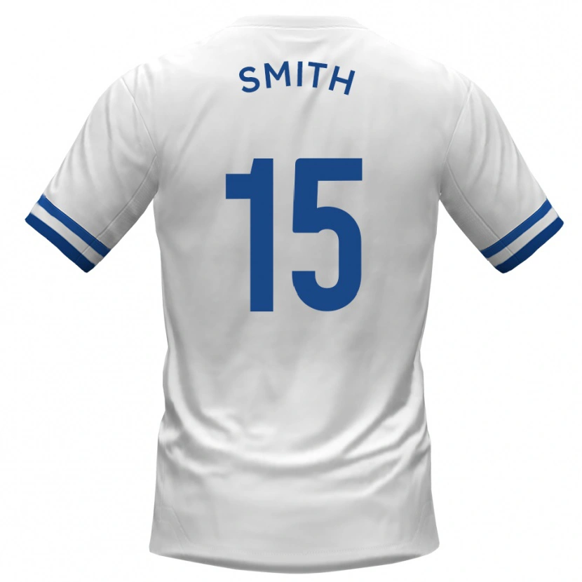 Danxen Niño Camiseta Will Smith #15 Blanco Azul 2ª Equipación 2025/26 La Camisa
