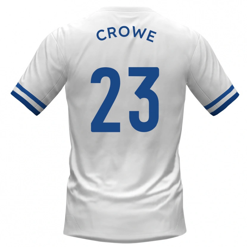 Danxen Niño Camiseta Dylan Crowe #23 Blanco Azul 2ª Equipación 2025/26 La Camisa