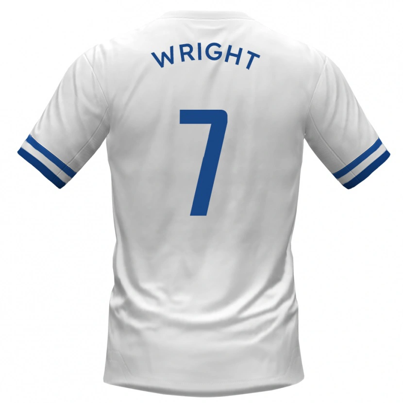 Danxen Niño Camiseta Max Wright #7 Blanco Azul 2ª Equipación 2025/26 La Camisa