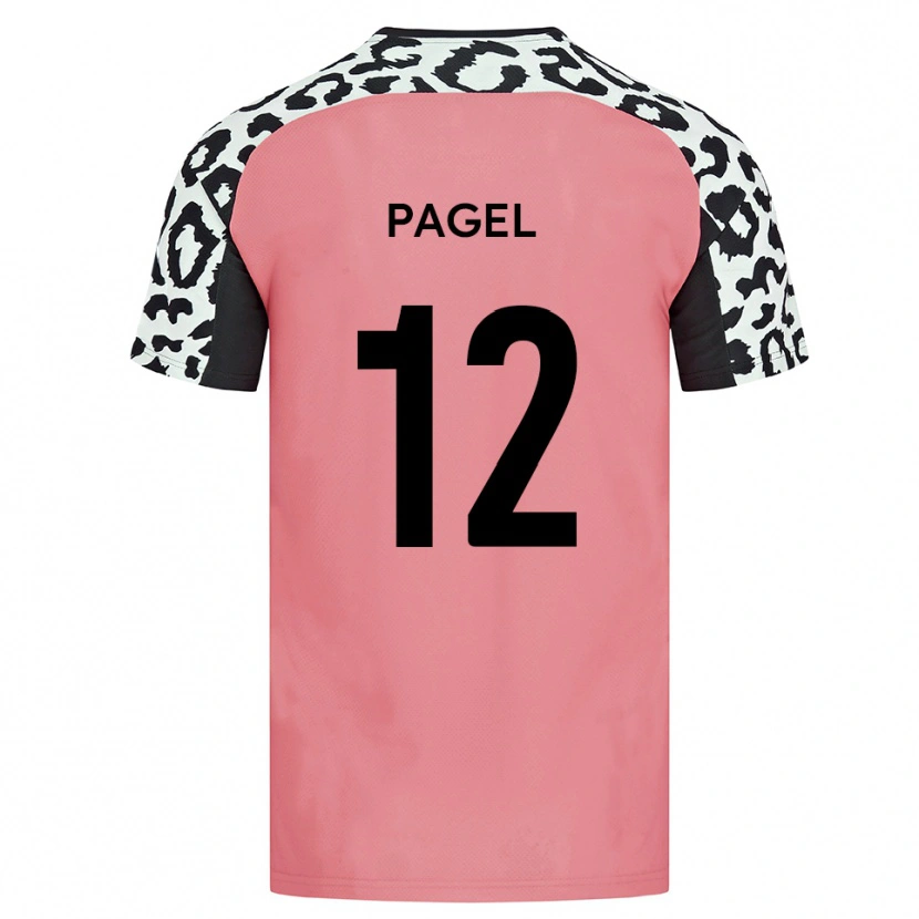 Danxen Niño Camiseta Fiachra Pagel #12 Rosa Negro 2ª Equipación 2025/26 La Camisa