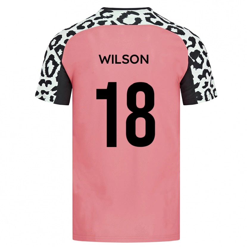 Danxen Niño Camiseta Kemall Wilson #18 Rosa Negro 2ª Equipación 2025/26 La Camisa
