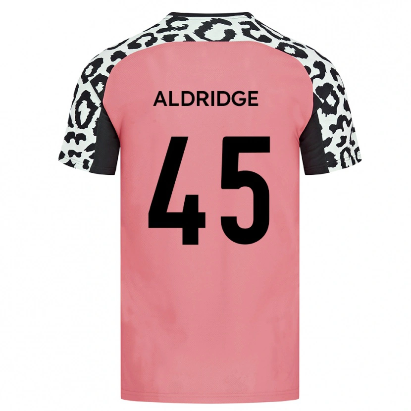 Danxen Niño Camiseta Jesse Aldridge #45 Rosa Negro 2ª Equipación 2025/26 La Camisa