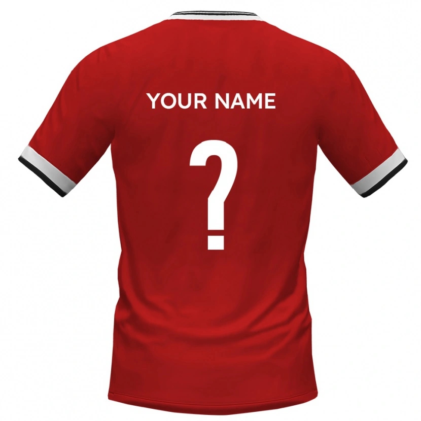 Danxen Niño Camiseta Su Nombre #0 Blanco Negro 2ª Equipación 2025/26 La Camisa