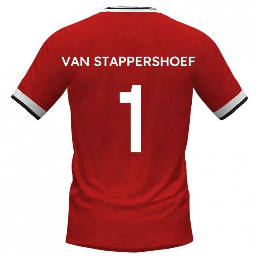 Danxen Niño Camiseta Jordi Van Stappershoef #1 Blanco Negro 2ª Equipación 2025/26 La Camisa