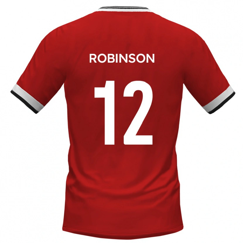 Danxen Niño Camiseta Matt Robinson #12 Blanco Negro 2ª Equipación 2025/26 La Camisa