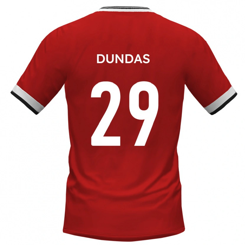 Danxen Niño Camiseta Jadyn Dundas #29 Blanco Negro 2ª Equipación 2025/26 La Camisa