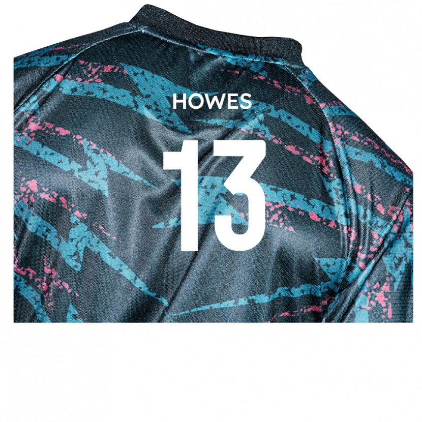 Danxen Niño Camiseta Sam Howes #13 Negro Azul Marino 2ª Equipación 2025/26 La Camisa