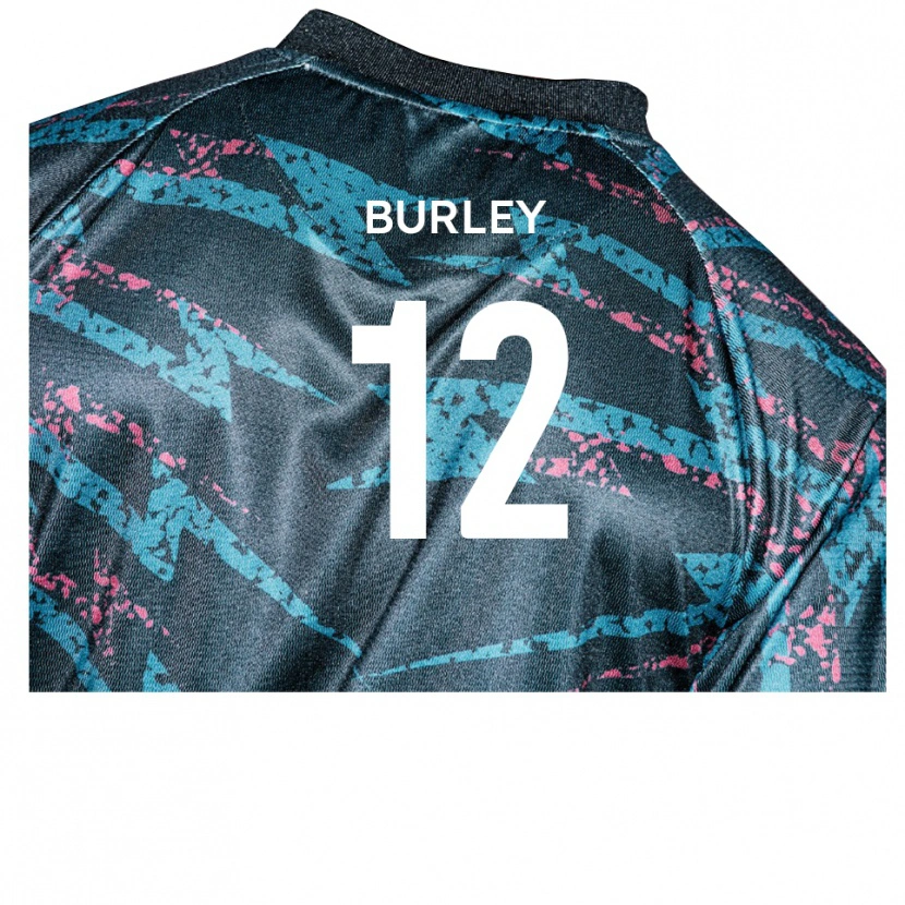 Danxen Niño Camiseta Andre Burley #12 Negro Azul Marino 2ª Equipación 2025/26 La Camisa